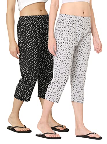 DDASPRATION Women Cotton Printed Capri Combo – Trendy and Comfortable Capri Set for Her DDASPRATION Women Cotton Printed Capri Combo – Trendy and Comfortable Capri Set for Her