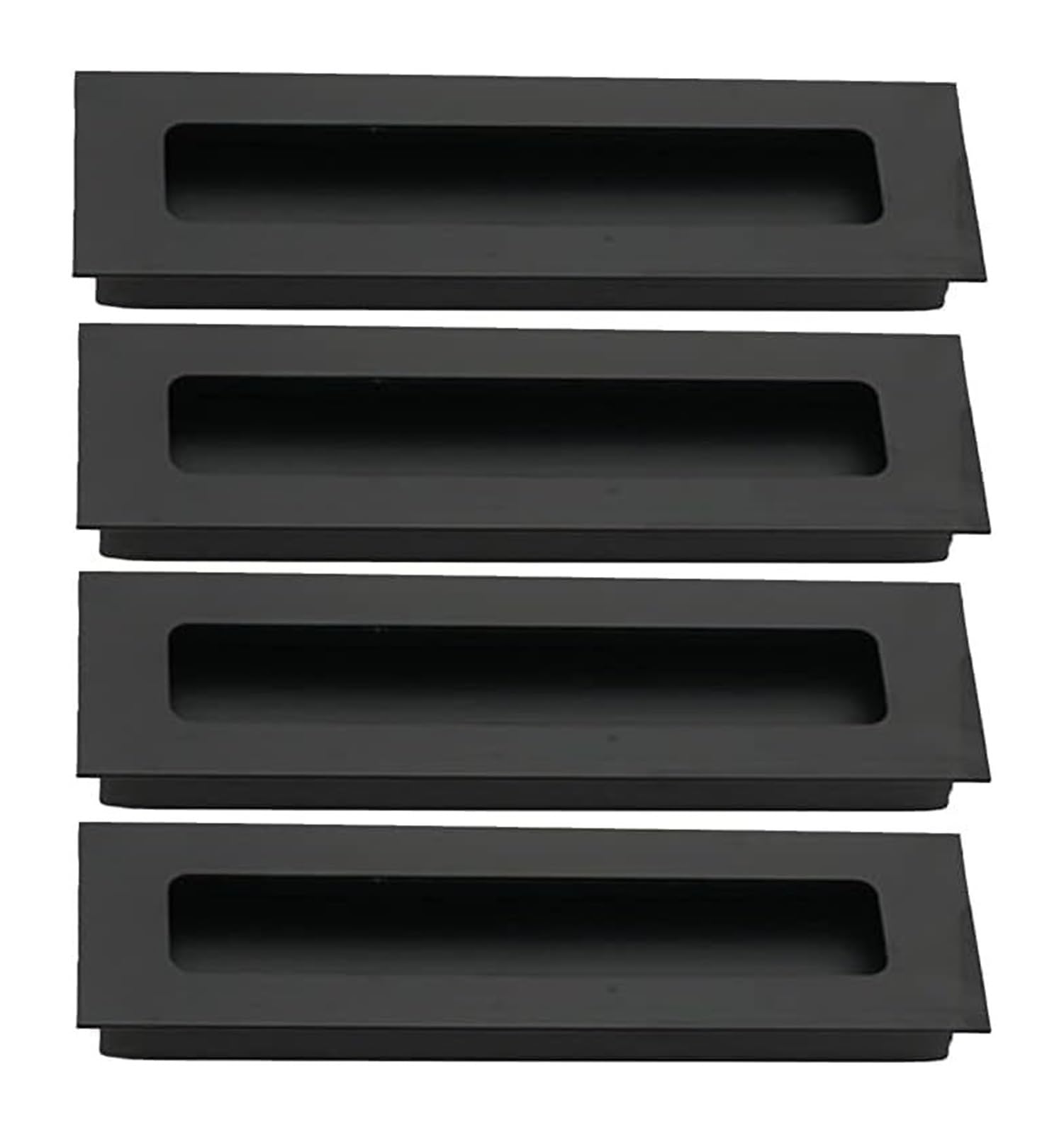 Lqzaxsrdr 128Mm(Black) Concealed Drawer Handles, Sliding Door Recessed Handle Cabinet Pull 4 Pack Aluminium Alloy Multicolor 64-128Mm(128Mm(Black))
