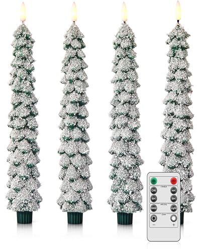 Bougies de sapin de Noël vertes pour illuminer votre table de réveillon