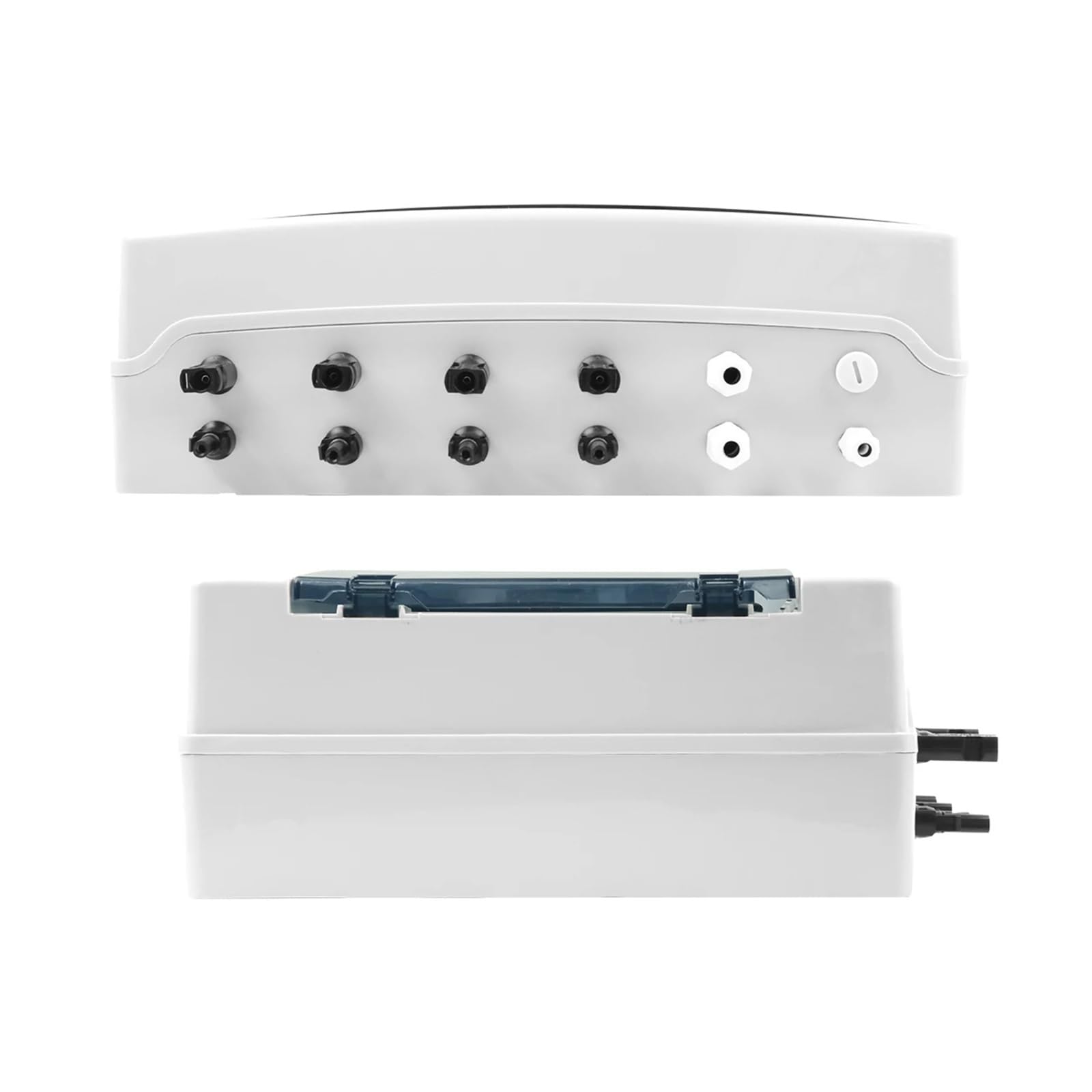 RWRAPS Scatola combinatrice fotovoltaica Solare fotovoltaica con Protezione Contro i fulmini 4 ingressi 1 Uscita Scatola Impermeabile con Fusibile DC 1000 V IP65 18 Vie (Size : 1000V 25A)