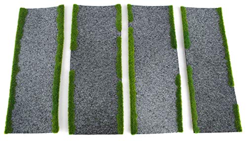 War World Gaming Road Straight Sections Set of 4 – 28mm Wargaming Scenery Terrain Model Diorama