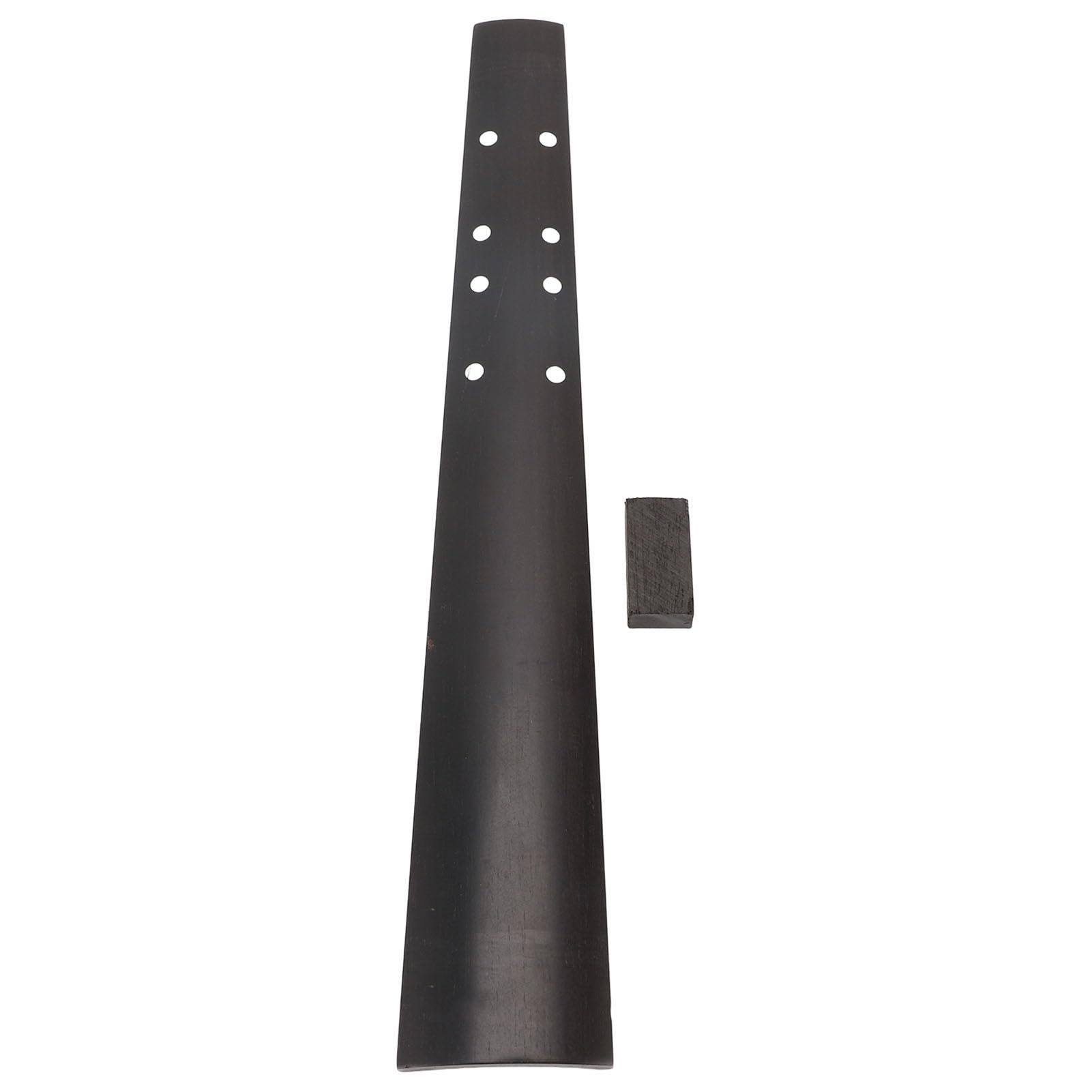 Ebony Fingerboard 1/2 Violin Fingerboard Unfinished Repair Violin Tape for Cello Stickers Beginners Diy Fret Instrument Replacement with Reasonable Design Ebony Wood Material