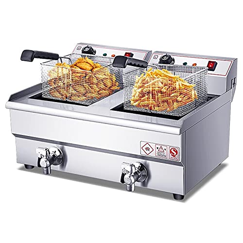 GETZ Kommerzielle Elektrische Fritteuse Aufsatz-Edelstahl-Fritteuse mit Ablauf, Temperaturregelung Und…