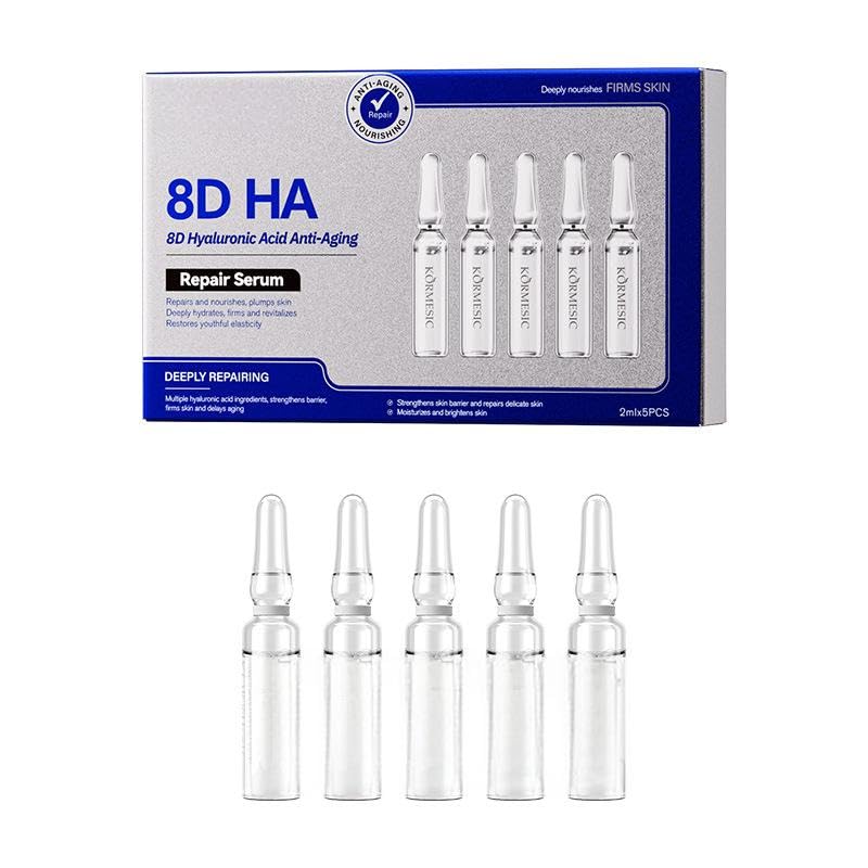 Suero facial de ácido hialurónico 8D, 10 unidades × 2 ml, profundamente hidratante, reafirma y revitaliza la piel, set de suero nutritivo