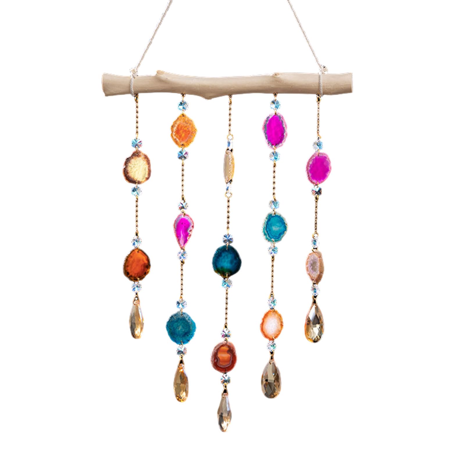 Carillon éolien en agates colorées pour sublimer votre jardin