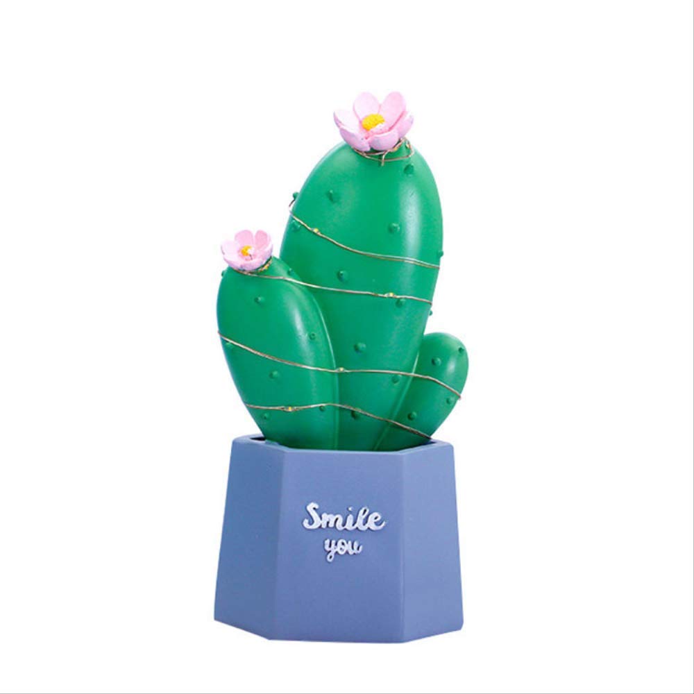 Figurines peintes à la main cactus lumineux pour rompre l'ambiance terne