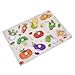 1 Set Madera Puzzle para Niños Pequeños Aprendizaje en Casa Educación Temprana 4 Estilos Formas (Verduras)