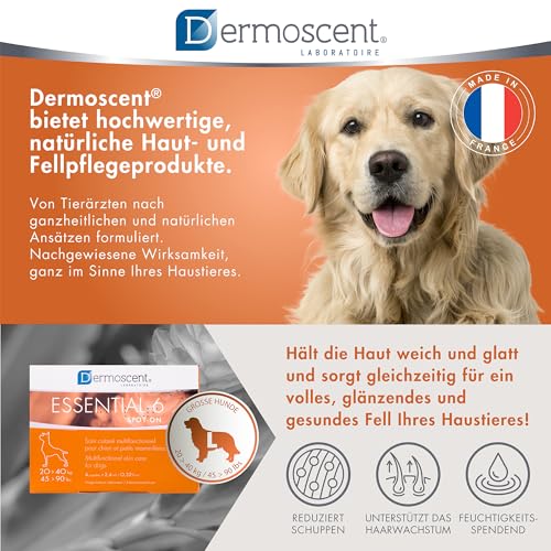 Innovative Hautpflegelösung für Hunde und kleine Haustiere | Feuchtigkeitsspendend, glänzend, kontrolliert Haarausfall, reduziert Gerüche und schützt mit natürlichen Inhaltsstoffen | 20-40 kg