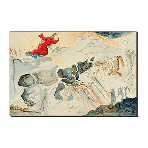 Cartel abstracto de Salvador Dalí: lámina de pintura famosa en lienzo de 19,5x70 cm