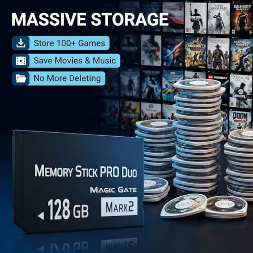 Image of 128GB Memory Stick Pro Duo MARK2 - Superior High-Performance Memory with Seamless Compatibility for PSP1000 /2000 /3000, Cyber-Shot DSC, DSLR & Handycam