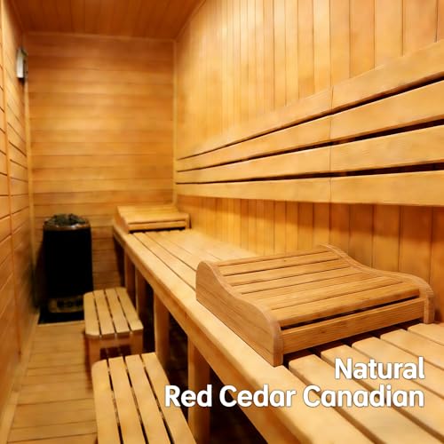 Image of Sauna Headrest Canadian Red Cedar,13.18*15.75*4.72 In, Wooden Neck Support Pillow, Heat-Resistant Moisture-Proof Sauna Accessory for Traditiona l& Infrared Barrel Sauna Rooms, Natural Wood Head Spa