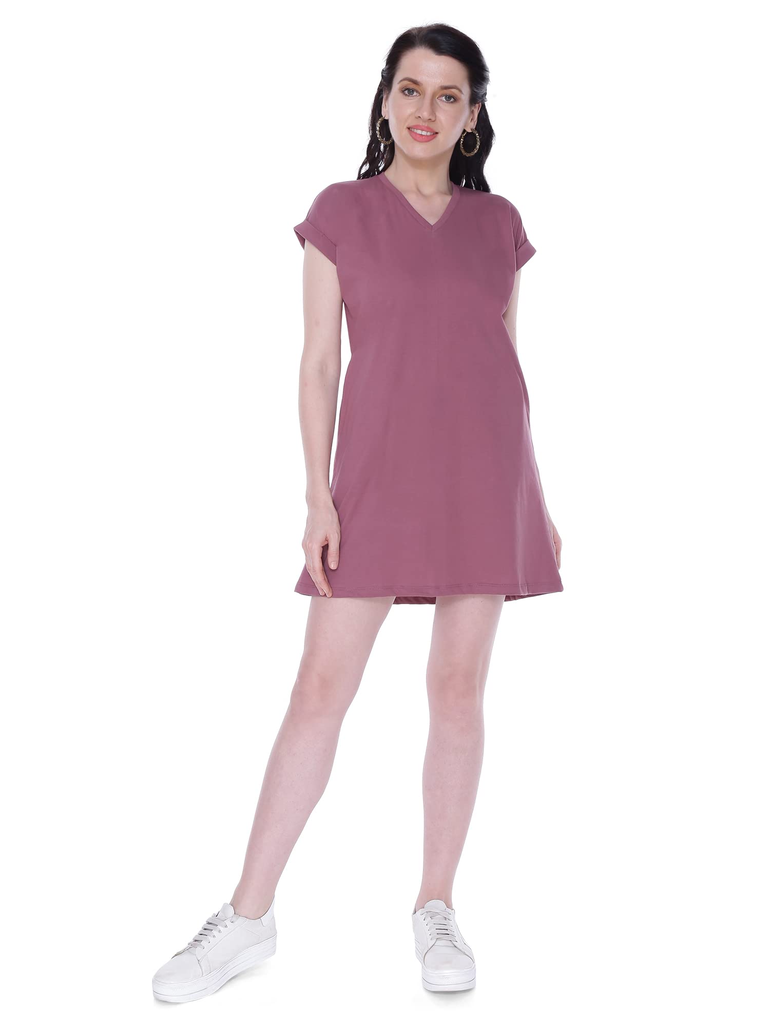 a line blue prom dress Romi Mini Dress Dark Mauve main image 1