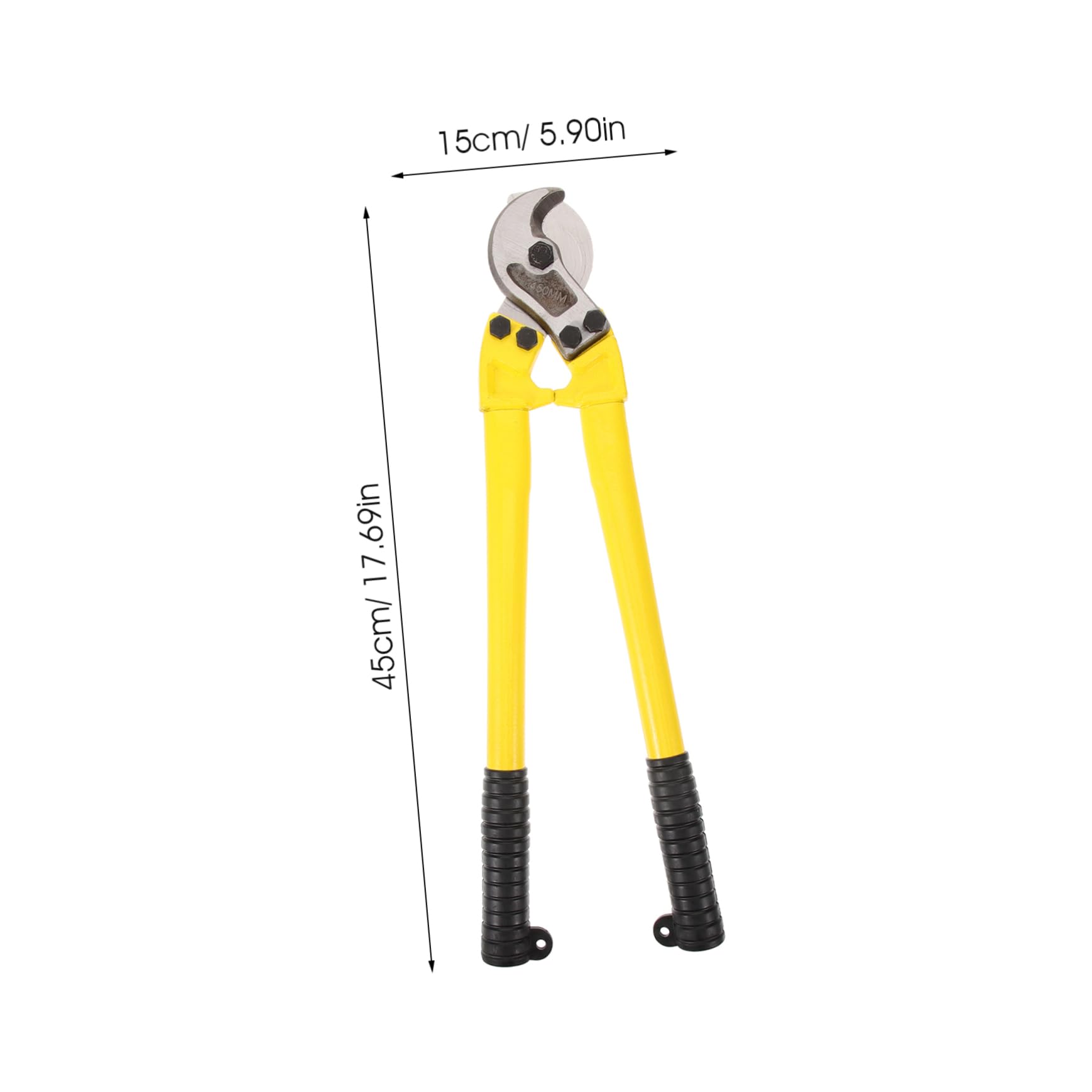 Taglierina Cavi Manuale da 18 Pollici, Utensile in Ferro Giallo