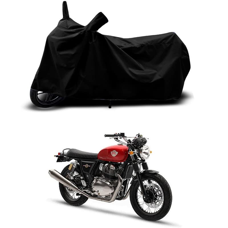 Image of 100% Scratchproof /UV-Rays /Heat Protection /Birds Dropping /Water Resistant /Dust Proof /Waterproof /Bike Scooty Two Wheeler Body Cover Compatible for Interceptor 650 ABS All Varients[Black]