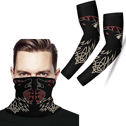 Manches de glace et masque Viking rafraîchissants pour l'athlétisme