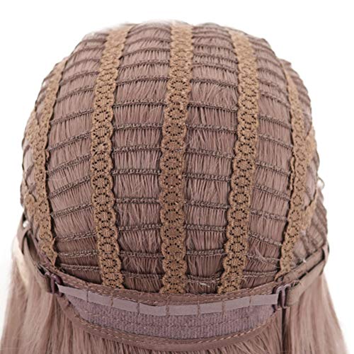 Lurrose Peruca de cabelo reto chique Acessórios de cabelo elegantes Cobertura de peruca requintada d