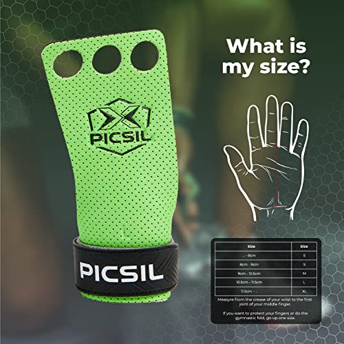 PICSIL Azor grips, Garras de exercício com maior retenção de magnésio, Garras Unissexo leves e resis