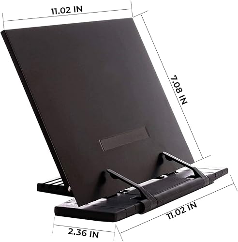 Miniatura 2 de Soporte para libros de escritorio para libros, documentos, portátiles, iPads, libros de cocina, etc. Soporte plegable y portátil para todas las