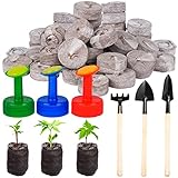 jardines y plantas ornamentales 🥥 【Material natural】 -Hecho de fibra de coco y turba, una textura ligera y esponjosa que puede proporcionar suficiente nutrición, humedad y oxígeno para que las plantas crezcan con éxito.