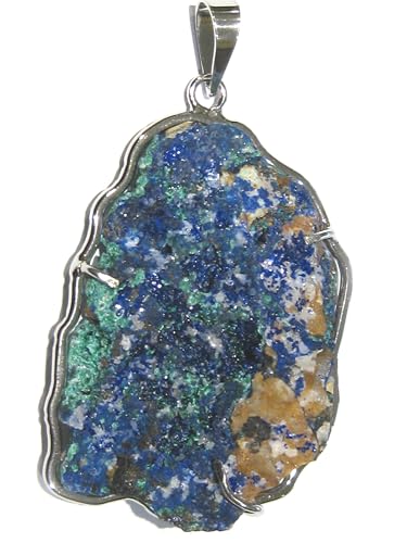 Pendentif azurite malachite argent contre la monotonie des bijoux - 2