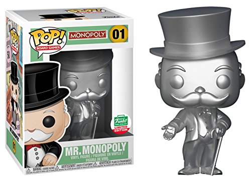 Funko Juegos De Mesa Pop Silver Figura De Vinilo De Edición Limitada Mr. Monopoly