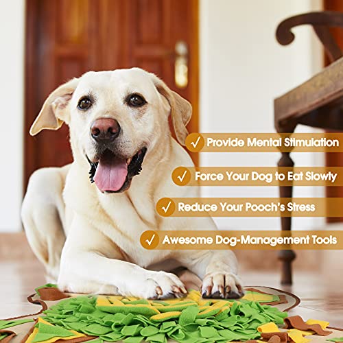 HOPET Snuffle Mat for Large Dogs, Slow Feeder Dog Puzzle Toys Interactive Sniff Feeding Training Mat for Puppy Treats… - Image 4