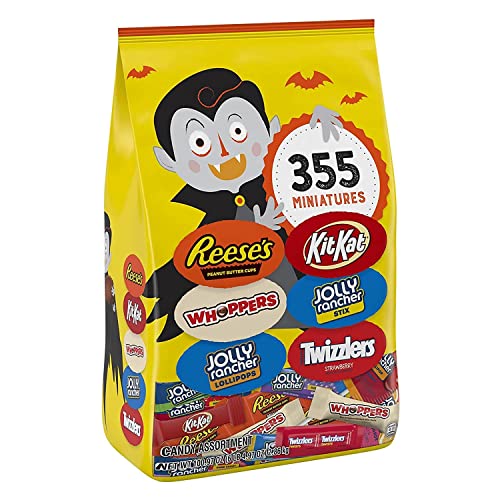 Hershey Miniatures Chocolate and Fruit Flavored Assortment Candy, Halloween, 100.97