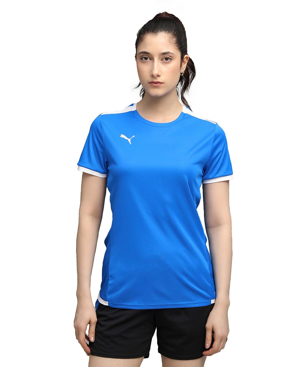 PUMA Femme Teamliga Jersey W Shirt, Bleu, S EU