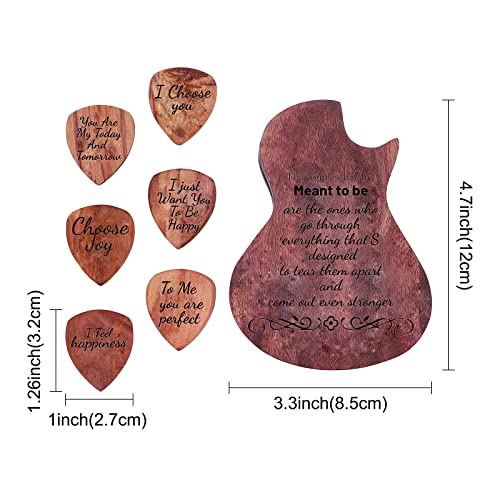 SUPERDANT Boîte de médiators en Bois en Forme de Guitare avec thème d’amour avec 6 médiators en Bois triangulaires pour… - Les Beatles, Paul McCartney, John Lennon, RIngo Starr, George Harrison SUPERDANT Boîte de médiators en Bois en Forme de Guitare avec thème d'amour avec 6 médiators en Bois triangulaires pour… – Image 4