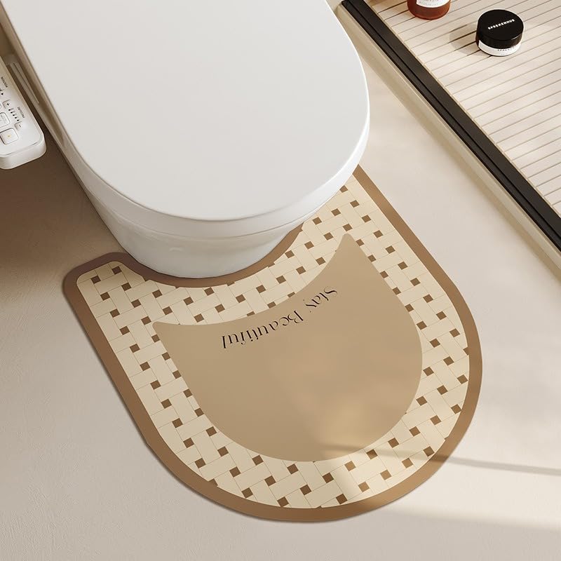 Tapis de bain nordique antidérapant lot de 3 housse WC absorbant doux