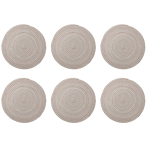 Sets de table ronds en coton tressé de haute qualité pour décoration de table moderne