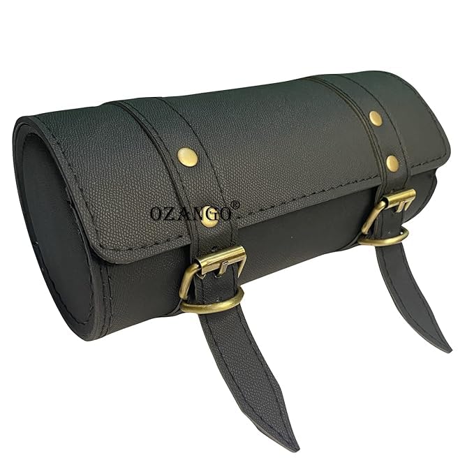 OZANGO Bike Side Waterproof Saddle Bag/Travel Bag/Carrier Leatherette Motorbike Round Tool Side Saddle Bag Black for RE Reborn 350-image-46