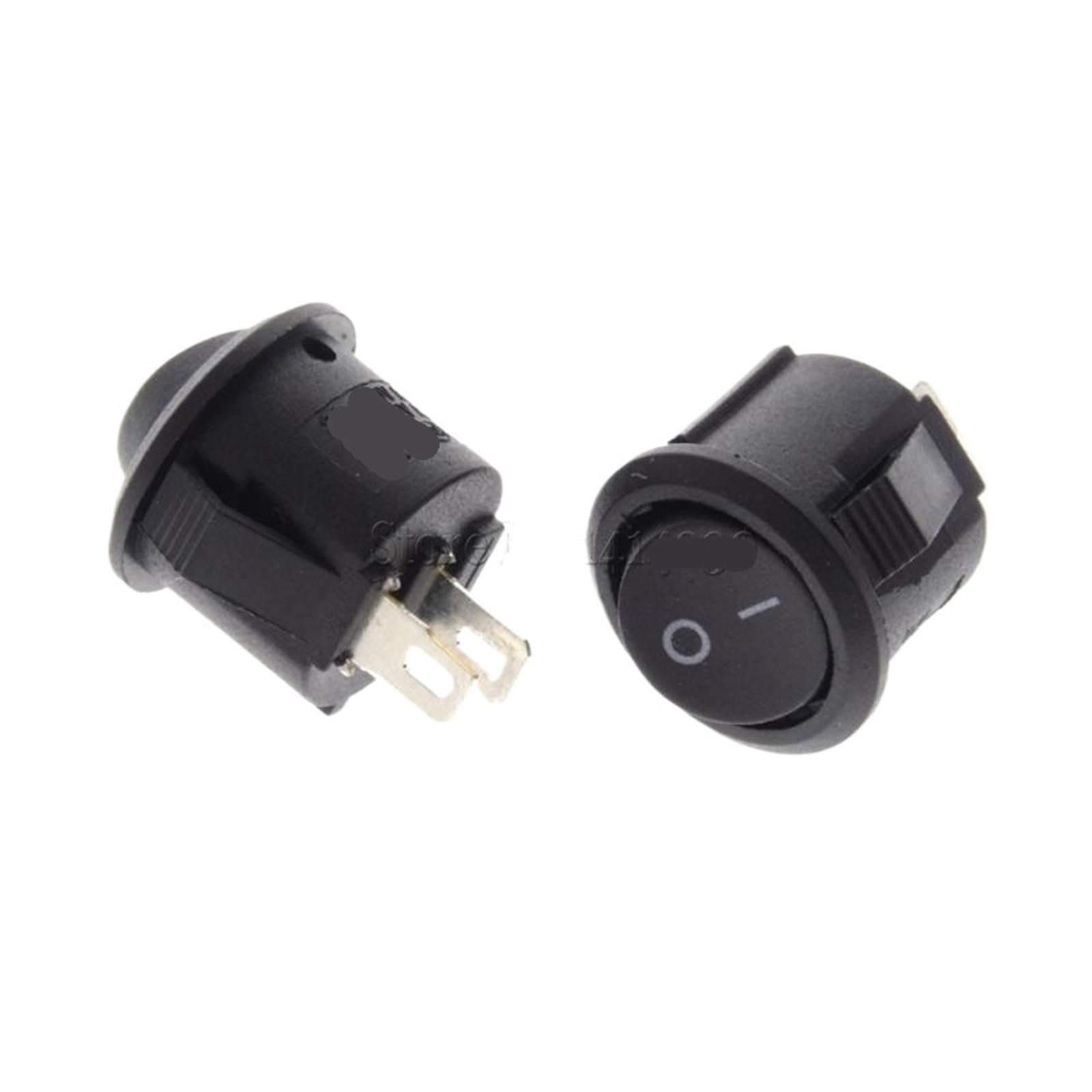 10 Uds. Interruptor Basculante Redondo Pequeño De 16mm Diámetro 2 Pines(White 10pcs)