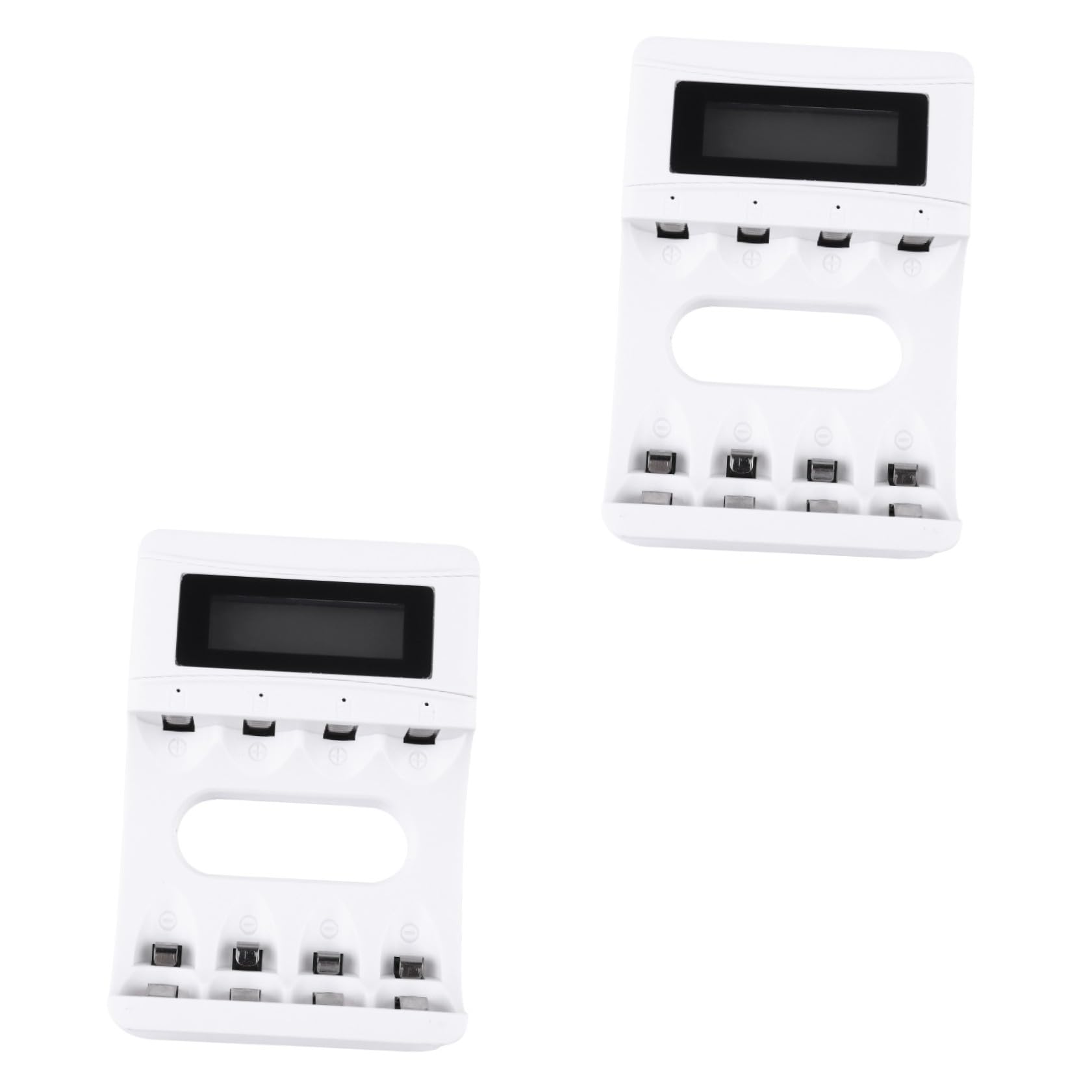 jojofuny 2piezas Cargador De Baterías Recargables De Pantalla LCD Cargador USB para Baterías AA AAA Protección De Sobrecarga y Cortocircuito para y
