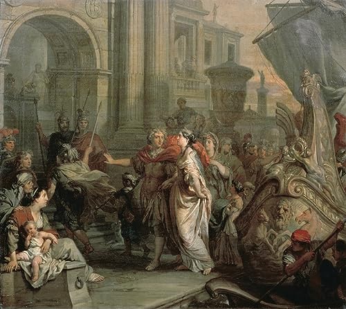 Image sur toile Le Débarquement de Cléopâtre à Tarse Lairesse 60x90cm