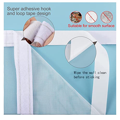 38" x 83" Cat Resistant Door Screen- Cat Resistant Mesh Screen with Zipper to Stop Cats Running Out- Pet Door Screen Cats Screen Door with Hook and Loop Tape for Cat Pet Home Living Room Doors - Image 6