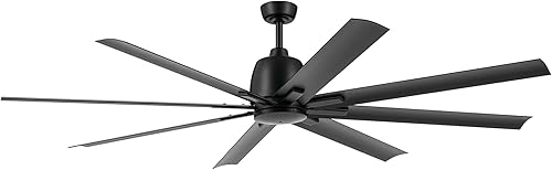 Kichler Breda 310275NI - Ventilador de techo de 75 pulgadas y 8 aspas en níquel cepillado