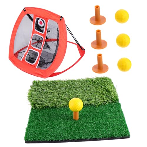 LAPYAPPE Golf Indoor Practice Equipment Golf Hitting Net and Training Net Mats for Beginners