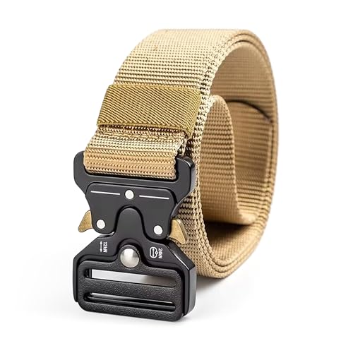 CRAFTMEMORE Tactical Nylon Belt with Quick-Release Buckle – Military-Style Utility Belt SPB3