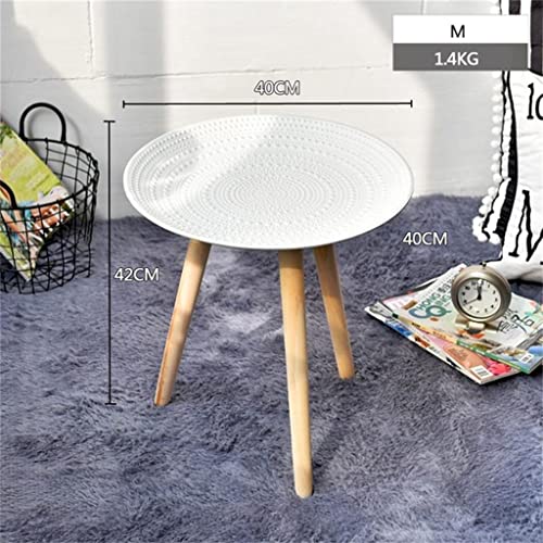 Table basse lit canapé table d'appoint ronde bois nordique - 4
