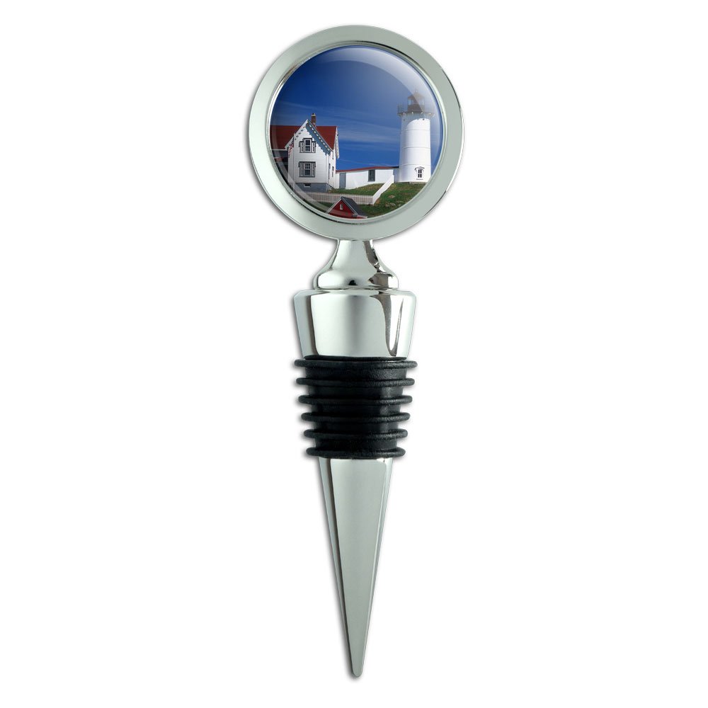 Nubble Light Lighthouse Maine ME Wine Bottle Stopper