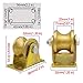 VGGBNG Pulley Wheel, U-Type Groove Wheel, 2pc Heavy Duty Rigid Wheels,Sheave Directional Track Roller,Double Bearing,Gold,for Industrial Machines,Sliding Door,Rolling,Wire Rope Rails(32mm/1.25in)