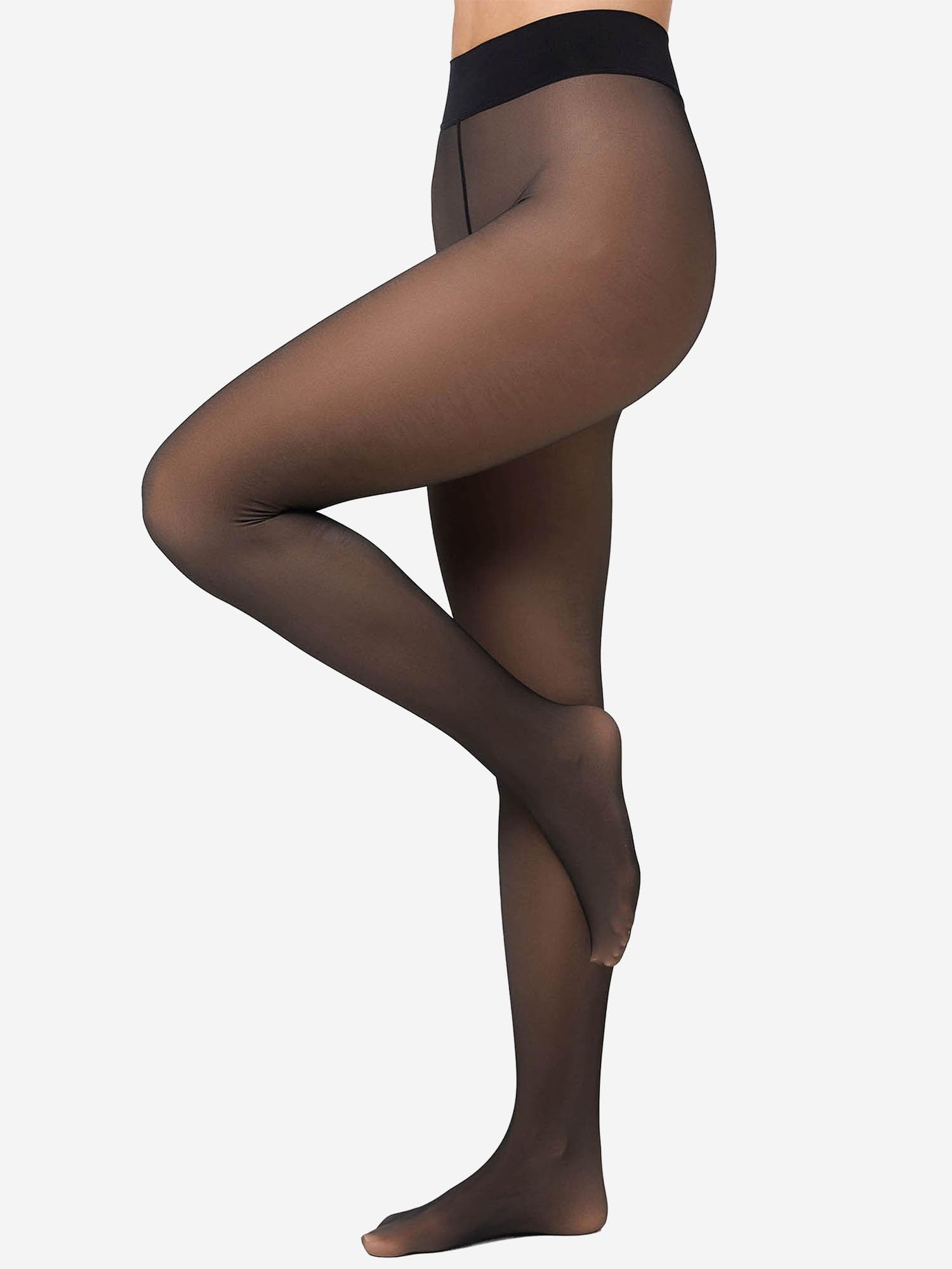 NUR DIE Damen 2er Pack Feinstrumpfhose Warm & Transparent Strapazierfähig Thermo Strumpfhose