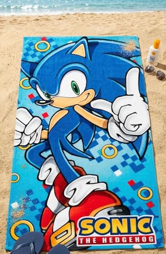 Clondo Strandtuch für Kinder für Sonic Fan – weiche Mikrofaser aus Polyester – Handtuch für Meer und Pool, lebendige Farben… – Ansicht 3