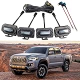 Raptor Grill Lights for Toyota OEM Tacoma (2020-2023) TRD Off Road & TRD Sport – 4PCS Amber Grill Lights with Two Fuse – OEM/Aftermarket Grille Lamps – Durable Car Accessories