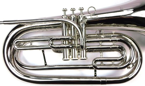 Diginex MOZ-NP-7351 Advanced Monel Pistons Marching Baritone Key Of Bb W/Case & Mouthpiece-Nickel Plated Finish thumb #6