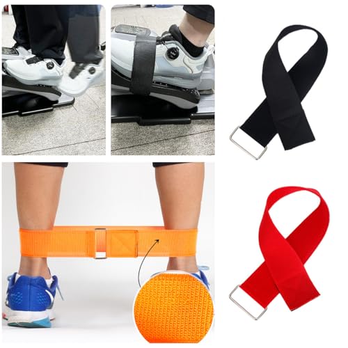 SquEqu 4 Pack Under Desk Elliptical Machine Traction Straps Ellipse Leg Exerciser Pedal Band Foot Strap for Senior Under Desk Machine Electric Ellipse Leg Exerciser Electric Seated Pedal Exerciser