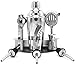 Sorbus Cocktail Shaker and Mixing Set - Deluxe 10 Piece Bar Tool Set: Bottle Opener, Cork Screw, Ice Tong, Measuring Jigger, Strainer, Liquor Pourers, on Display Stand