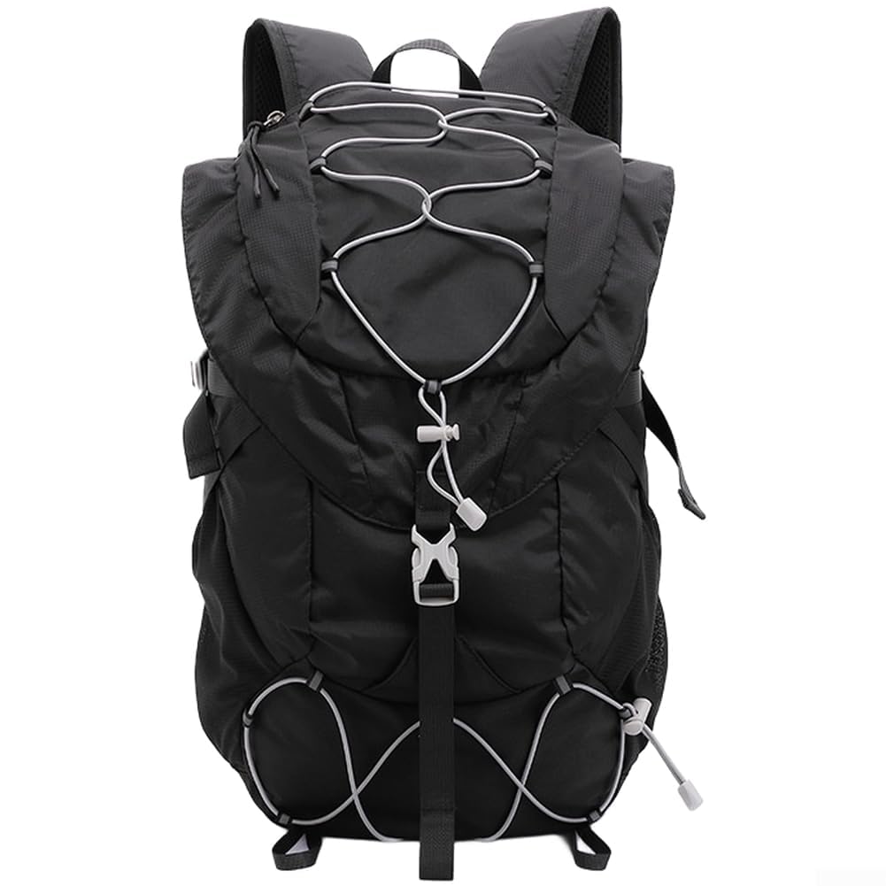 Ultralekki wodoodporny plecak turystyczny, składany, torba rowerowa na zewnątrz, trekking, kemping, podróż, 27 l, zielony (zielony)