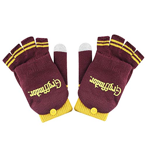 Cinereplicas - Harry Potter - Gants - Moufles Amoviles - Fonction Tactile - Licence Officielle - Maison Gryffondor - Rouge et Jaune